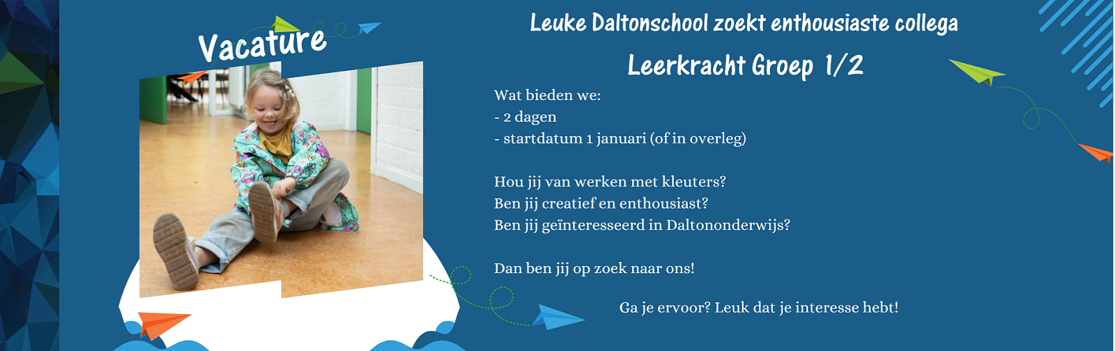 Vacature kleutergroep